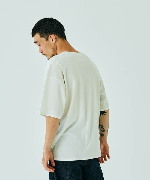 THE BOLDMAN(ザ ボールドマン)の「Summer Wool Tee - BIG / サマーウールTシャツ(Tシャツ/カットソー・メンズ・ブラック×グレー/ブラック/ホワイト・LARGE/MEDIUM)」の12枚目の写真