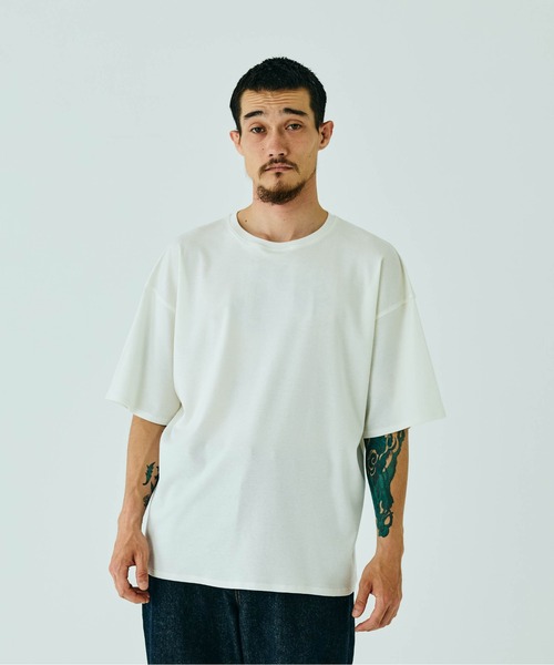 THE BOLDMAN(ザ ボールドマン)の「Summer Wool Tee - BIG / サマーウールTシャツ(Tシャツ/カットソー・メンズ・ブラック×グレー/ブラック/ホワイト・LARGE/MEDIUM)」の11枚目の写真