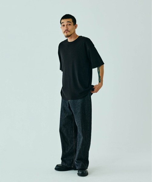 THE BOLDMAN(ザ ボールドマン)の「Summer Wool Tee - BIG / サマーウールTシャツ(Tシャツ/カットソー・メンズ・ブラック×グレー/ブラック/ホワイト・LARGE/MEDIUM)」の22枚目の写真