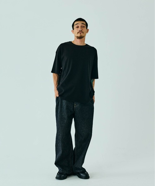 THE BOLDMAN(ザ ボールドマン)の「Summer Wool Tee - BIG / サマーウールTシャツ(Tシャツ/カットソー・メンズ・ブラック×グレー/ブラック/ホワイト・LARGE/MEDIUM)」の21枚目の写真
