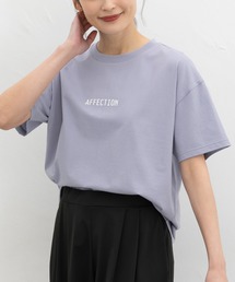【ハニさら・接触冷感・UVカット・遮熱】きれいめロゴTシャツ