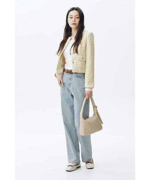 MUSINSA STANDARD WOMAN（ムシンサスタンダードウーマン）の「ウィメンズスリムスクープネックラグラン長袖Tシャツ[ホワイト]（Tシャツ/カットソー・レディース・その他・SMALL/MEDIUM/LARGE/X-SMALL）」の5枚目の写真
