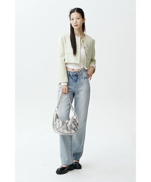 MUSINSA STANDARD WOMAN（ムシンサスタンダードウーマン）の「ウィメンズスリムスクープネックラグラン長袖Tシャツ[ホワイト]（Tシャツ/カットソー・レディース・その他・SMALL/MEDIUM/LARGE/X-SMALL）」の7枚目の写真
