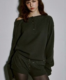 GATELESS（ゲートレス）の「【GATELESS】WAFFLE LONG SLEEVE / 【ゲートレス】ワッフルオフショル長袖Tシャツ（Tシャツ/カットソー）」