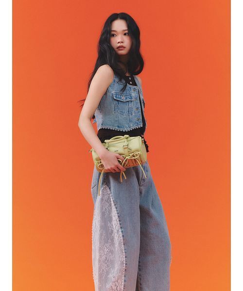 FURFUR(ファーファー)の「レースドッキングカーブデニムパンツ(デニムパンツ・レディース・ベージュ/ブラック/サックスブルー・0/1)」の20枚目の写真