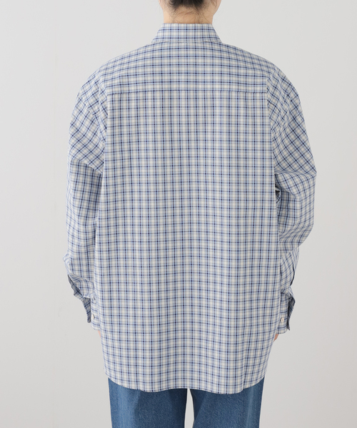 BASERANGE/ベースレンジ CLAUDE SHIRT(ブルー)（シャツ/ブラウス