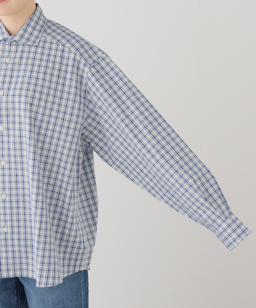 BASERANGE/ベースレンジ CLAUDE SHIRT(ブルー)（シャツ/ブラウス