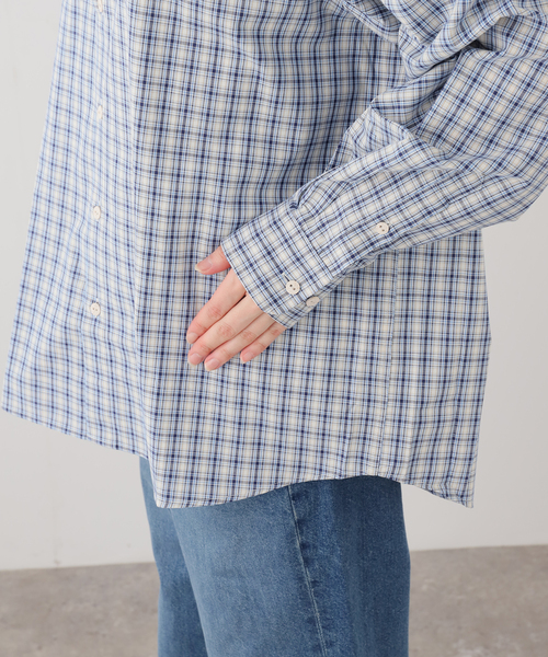 BASERANGE/ベースレンジ CLAUDE SHIRT(ブルー)（シャツ/ブラウス