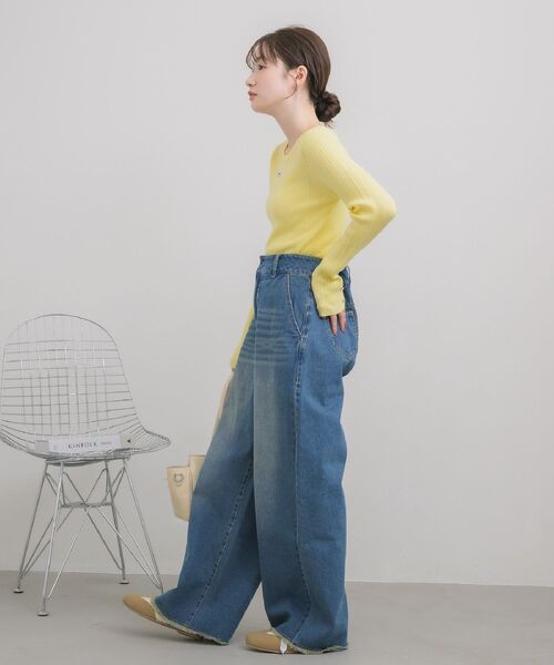 RETRO GIRL(レトロガール)の「ハイウエストカーブデニムPT(デニムパンツ・レディース・ブラック/ブルー・MEDIUM/LARGE)」の8枚目の写真