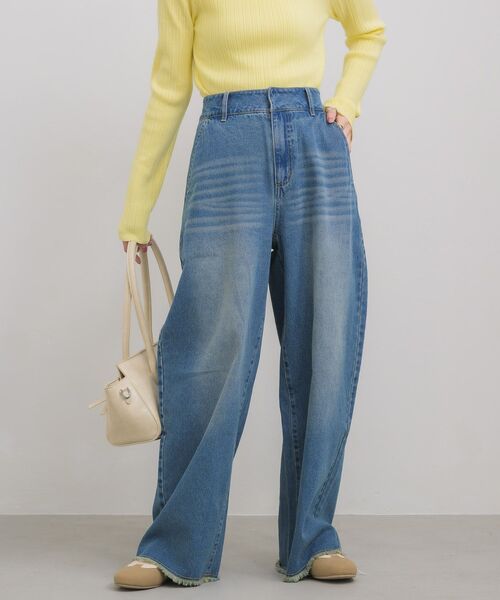 RETRO GIRL(レトロガール)の「ハイウエストカーブデニムPT(デニムパンツ・レディース・ブラック/ブルー・MEDIUM/LARGE)」の9枚目の写真