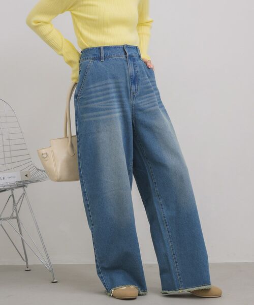 RETRO GIRL(レトロガール)の「ハイウエストカーブデニムPT(デニムパンツ・レディース・ブラック/ブルー・MEDIUM/LARGE)」の10枚目の写真