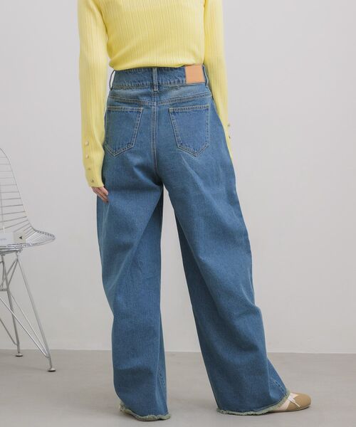 RETRO GIRL(レトロガール)の「ハイウエストカーブデニムPT(デニムパンツ・レディース・ブラック/ブルー・MEDIUM/LARGE)」の11枚目の写真