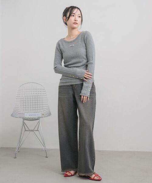 RETRO GIRL(レトロガール)の「ハイウエストカーブデニムPT(デニムパンツ・レディース・ブラック/ブルー・MEDIUM/LARGE)」の13枚目の写真