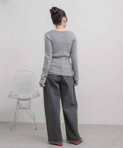 RETRO GIRL(レトロガール)の「ハイウエストカーブデニムPT(デニムパンツ・レディース・ブラック/ブルー・MEDIUM/LARGE)」の15枚目の写真