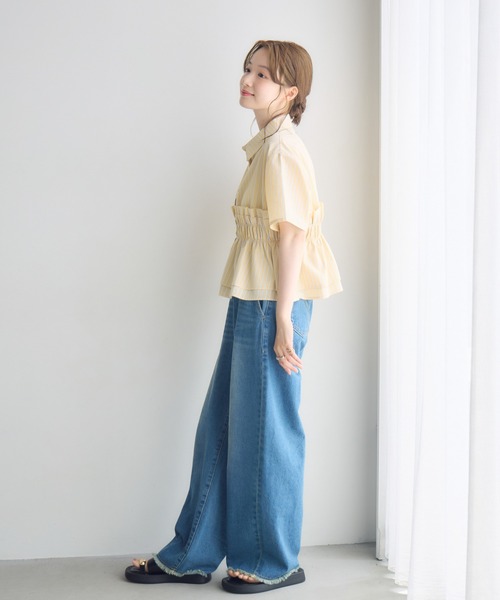 RETRO GIRL(レトロガール)の「【2サイズ展開】ハイウエストカーブデニムパンツ(デニムパンツ・レディース・ブラック/ブルー・MEDIUM/LARGE)」の10枚目の写真