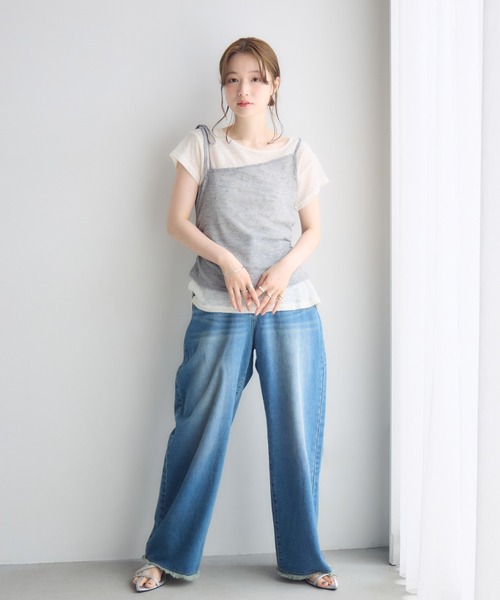 RETRO GIRL(レトロガール)の「【2サイズ展開】ハイウエストカーブデニムパンツ(デニムパンツ・レディース・ブラック/ブルー・MEDIUM/LARGE)」の4枚目の写真