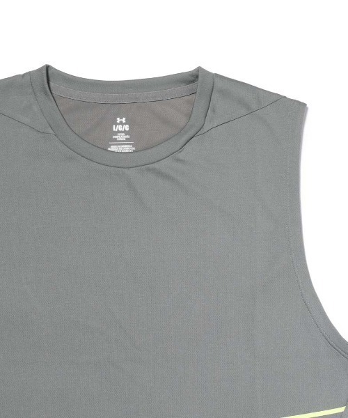 UNDER ARMOUR(アンダーアーマー)の「【別注】アンダーアーマー UAクールプロ グラフィック スリーブレス シャツ 限定コラボ(Tシャツ/カットソー・メンズ・グリーン/ホワイト/チャコールグレー・S/M/L/LL/3L)」の5枚目の写真