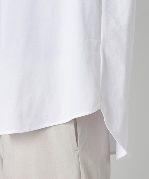 Chacott(チャコット)の「EasyCare+ノーカラーシャツ(カバーオール・レディース・ホワイト/ライトグレー/ライラック・M)」の9枚目の写真