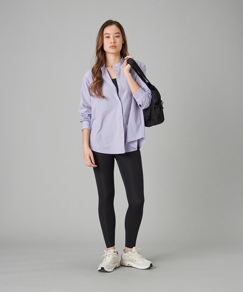 Chacott(チャコット)の「EasyCare+ノーカラーシャツ(カバーオール・レディース・ホワイト/ライトグレー/ライラック・M)」の19枚目の写真