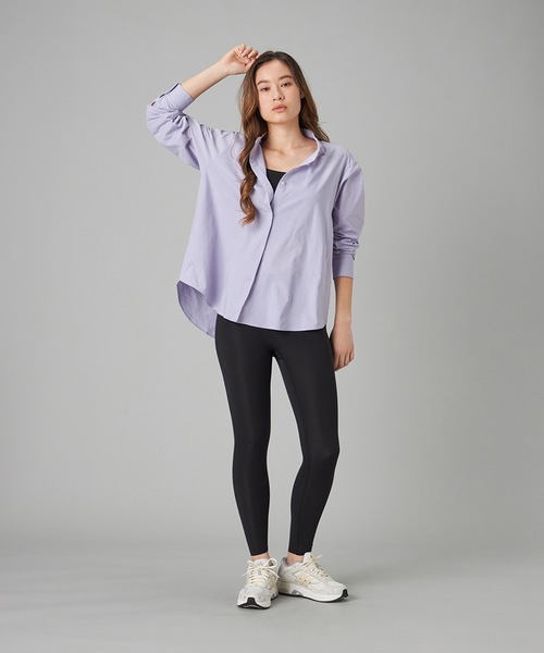 Chacott(チャコット)の「EasyCare+ノーカラーシャツ(カバーオール・レディース・ホワイト/ライトグレー/ライラック・M)」の20枚目の写真
