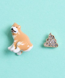 gargle（ガーグル）の「gargle ガーグル：アニマルシリーズ　ふんばり犬　柴犬　いぬ　ピアス（ピアス（両耳用））」
