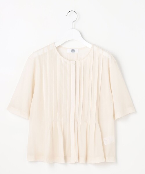 J.PRESS(ジェイプレス)の「シアードライトリコット フレアタック カットソー(Tシャツ/カットソー・レディース・ブラウン系/ネイビー系/ライトグレー系/ライトグリーン系・LARGE/MEDIUM)」の11枚目の写真