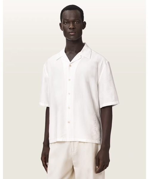 ALLSAINTS(オールセインツ)の「PURLEY OVERSIZED SHORT SLEEVE SHIRT | PURLEY オーバーサイズ 半袖 シャツ(シャツ/ブラウス・メンズ・ホワイト系その他・M/L/S/XS)」の1枚目の写真