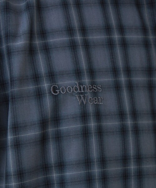 GLOSTER(グロスター)の「GOODNESS刺繍 オンブレー ショートスリーブシャツ(シャツ/ブラウス・メンズ・ブラック系その他/ブルー系その他・L/M/S)」の6枚目の写真