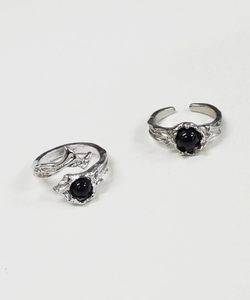 LUGG NAGG(ラグナグ)の「【446633】ブラックデザインリング2点セット(RZ)(リング・レディース・シルバー系1・FREE)」の4枚目の写真