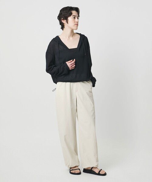 MARW UNITED ARROWS（マルゥ ユナイテッドアローズ）の「＜MARW UNITED ARROWS＞ストレート イージーパンツ 撥水（その他パンツ・レディース・ベージュ/ナチュラル/ブラック・36/38）」の6枚目の写真