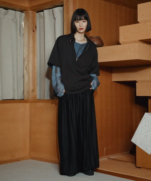 HARE(ハレ)の「シルバーパーツハーフジッププルオーバー(HARE)(シャツ/ブラウス・メンズ・オフホワイト/ブルー/ブラック・FREE)」の4枚目の写真