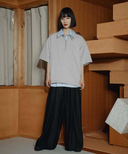 HARE(ハレ)の「シルバーパーツハーフジッププルオーバー(HARE)(シャツ/ブラウス・メンズ・オフホワイト/ブルー/ブラック・FREE)」の7枚目の写真