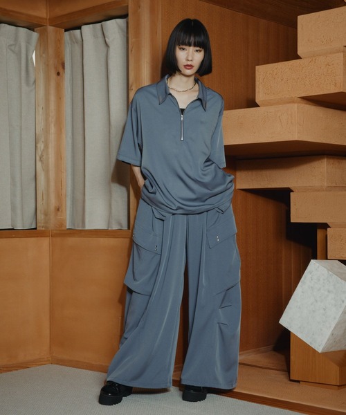 HARE(ハレ)の「シルバーパーツハーフジッププルオーバー(HARE)(シャツ/ブラウス・メンズ・オフホワイト/ブルー/ブラック・FREE)」の11枚目の写真