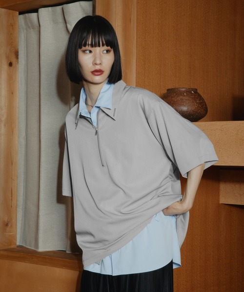 HARE(ハレ)の「シルバーパーツハーフジッププルオーバー(HARE)(シャツ/ブラウス・メンズ・オフホワイト/ブルー/ブラック・FREE)」の16枚目の写真