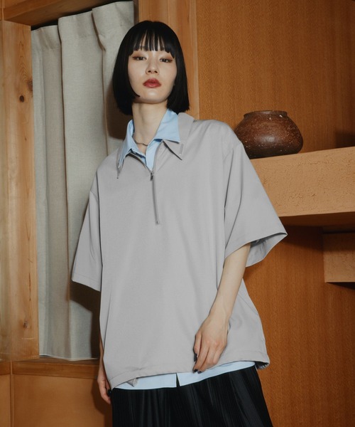HARE(ハレ)の「シルバーパーツハーフジッププルオーバー(HARE)(シャツ/ブラウス・メンズ・オフホワイト/ブルー/ブラック・FREE)」の17枚目の写真