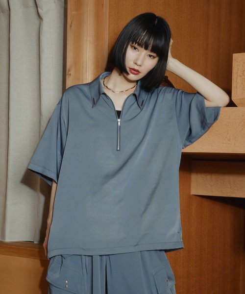 HARE(ハレ)の「シルバーパーツハーフジッププルオーバー(HARE)(シャツ/ブラウス・メンズ・オフホワイト/ブルー/ブラック・FREE)」の20枚目の写真