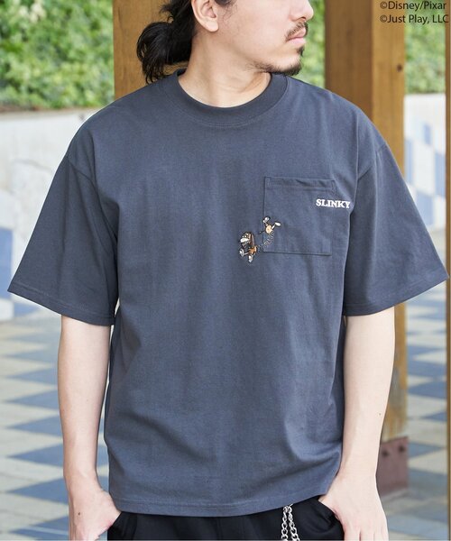 VENCEEXCHANGE(ヴァンスエクスチェンジ)の「『トイ・ストーリー』デザイン マタギ刺繍ポケットTシャツ(Tシャツ/カットソー・メンズ・ブラック/アイボリー・M/L)」の10枚目の写真