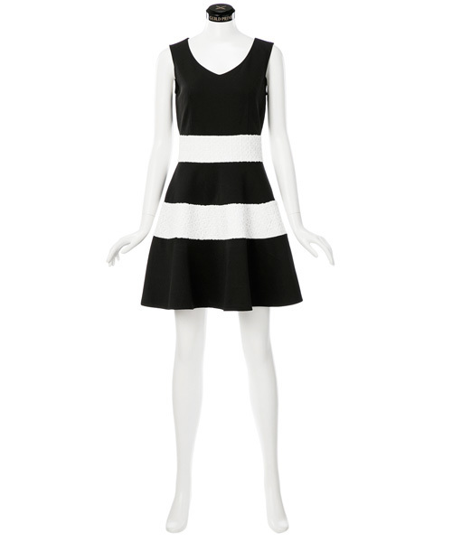 GUILD PRIME(ギルドプライム)の「【GUILD PRIME】WOMENS レースコンビフレアーショートワンピース(ワンピース・レディース・ブラック・34/36)」の2枚目の写真