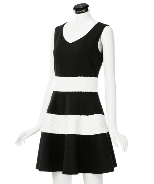 GUILD PRIME(ギルドプライム)の「【GUILD PRIME】WOMENS レースコンビフレアーショートワンピース(ワンピース・レディース・ブラック・34/36)」の7枚目の写真