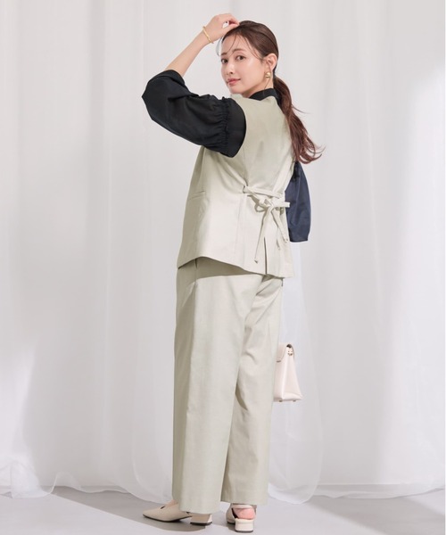 COHINA(コヒナ)の「ポリエステルリネンスラブジレ 【低身長・小柄女性】(ベスト・レディース・ネイビー/ベージュ/ブラウン・ONE SIZE)」の22枚目の写真