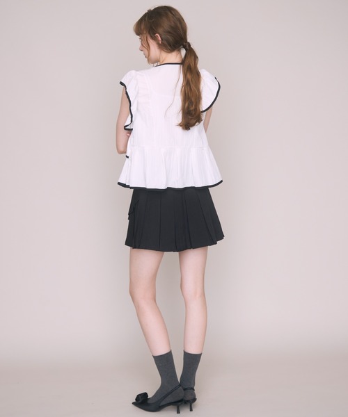 Noelie(ノエリー)の「フリルラインカットソー(Tシャツ/カットソー・レディース・ブラック/ホワイト・FREE)」の17枚目の写真