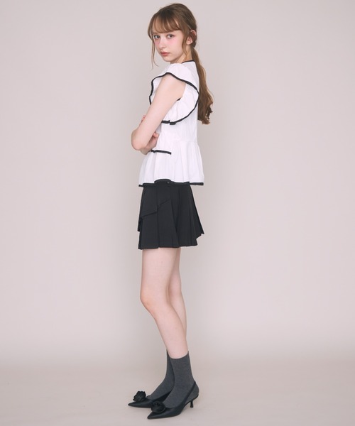 Noelie(ノエリー)の「フリルラインカットソー(Tシャツ/カットソー・レディース・ブラック/ホワイト・FREE)」の16枚目の写真