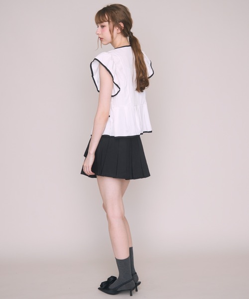Noelie(ノエリー)の「フリルラインカットソー(Tシャツ/カットソー・レディース・ブラック/ホワイト・FREE)」の19枚目の写真