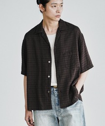 WYM LIDNM | GAUZE JACQUARD CHECK H/S SHIRT(シャツ/ブラウス)