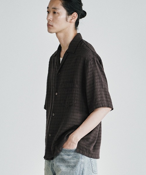 GAUZE JACQUARD CHECK H/S SHIRT（シャツ/ブラウス）｜WYM LIDNM