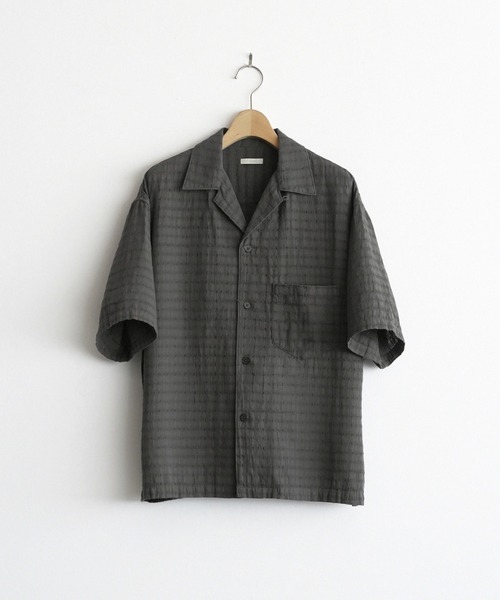 WYM LIDNM（ウィム バイ リドム）の「GAUZE JACQUARD CHECK H/S SHIRT（シャツ/ブラウス・メンズ・ダークブラウン/アイボリー/ダークグレー/ブラック・XS/S/M/L）」の22枚目の写真