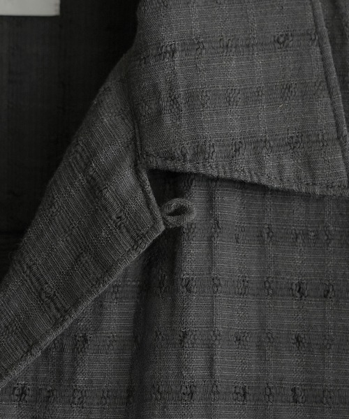 WYM LIDNM（ウィム バイ リドム）の「GAUZE JACQUARD CHECK H/S SHIRT（シャツ/ブラウス・メンズ・ダークブラウン/アイボリー/ダークグレー/ブラック・XS/S/M/L）」の20枚目の写真