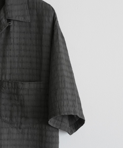 WYM LIDNM（ウィム バイ リドム）の「GAUZE JACQUARD CHECK H/S SHIRT（シャツ/ブラウス・メンズ・ダークブラウン/アイボリー/ダークグレー/ブラック・XS/S/M/L）」の18枚目の写真