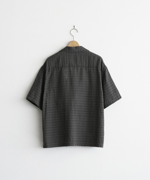 WYM LIDNM（ウィム バイ リドム）の「GAUZE JACQUARD CHECK H/S SHIRT（シャツ/ブラウス・メンズ・ダークブラウン/アイボリー/ダークグレー/ブラック・XS/S/M/L）」の16枚目の写真