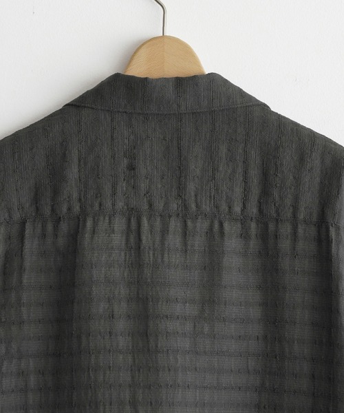 WYM LIDNM（ウィム バイ リドム）の「GAUZE JACQUARD CHECK H/S SHIRT（シャツ/ブラウス・メンズ・ダークブラウン/アイボリー/ダークグレー/ブラック・XS/S/M/L）」の15枚目の写真